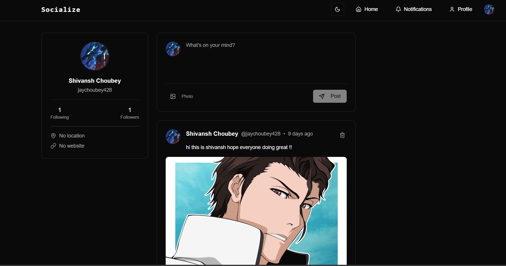 Socialize - Social Media App